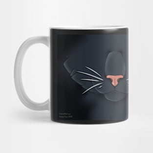 Black Cat Face Mug